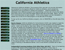 Tablet Screenshot of californiaathletics.com